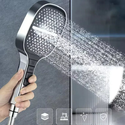 "Xiaomi - Cabezal de Ducha Ajustable de Alta Presión con Panel Grande de 13 cm y 3 Modos de Masaje: Accesorios de Baño con Elemento Filtrante"